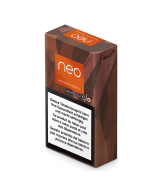 Le paquet de sticks de tabac neo™ Terracotta Tobacco vu du profil gauche