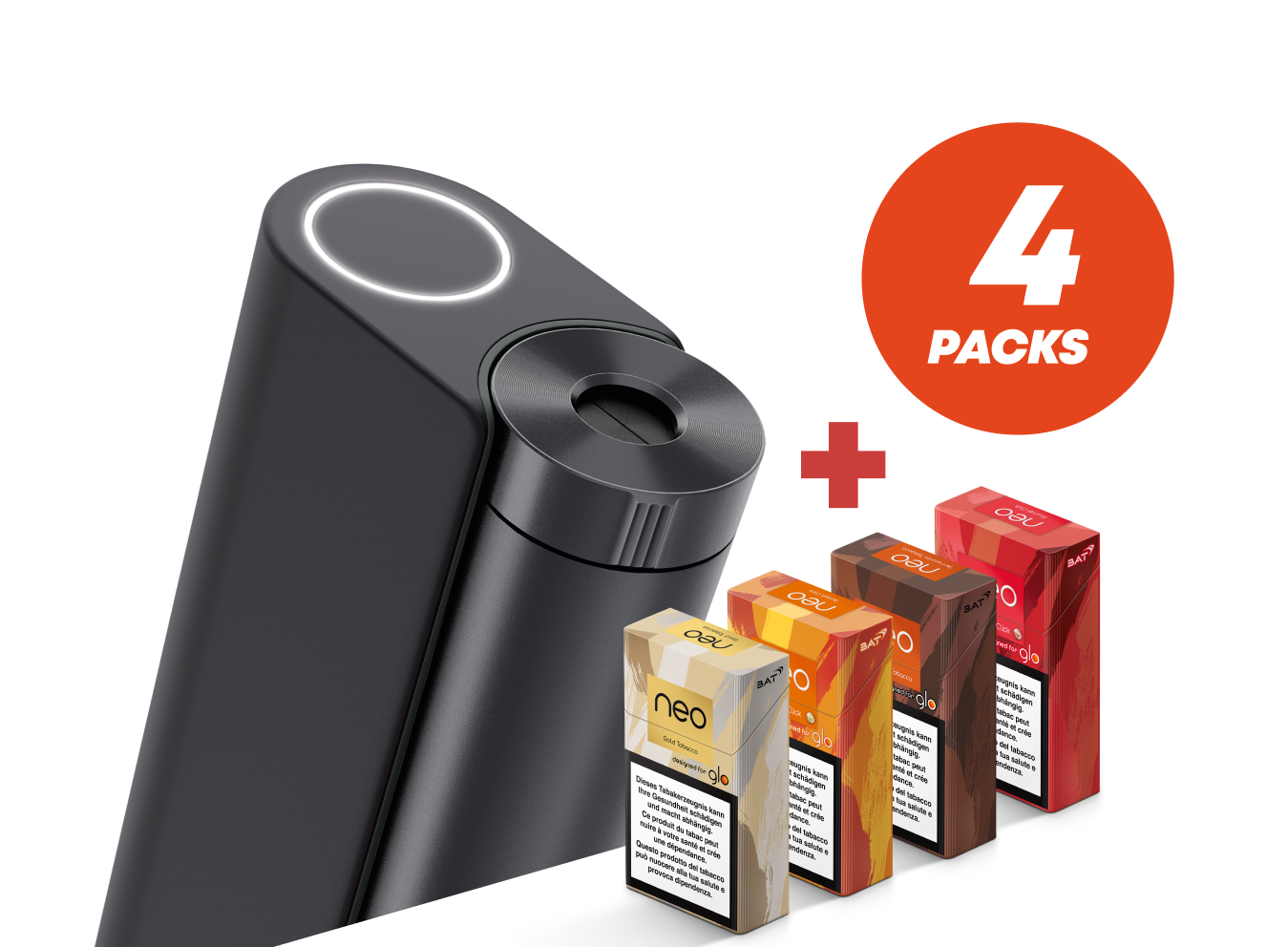 Our welcome offer: a glo™ HYPER X2 tobacco heater and 4 packs of neo™ Tobacco stick for 39CHF